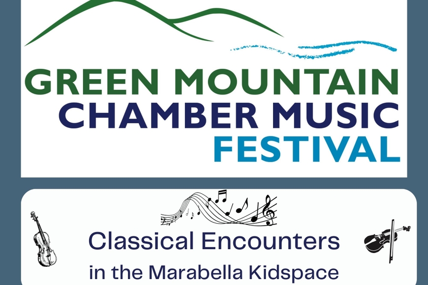 green and purple logo of Green Mountain Chamber Music