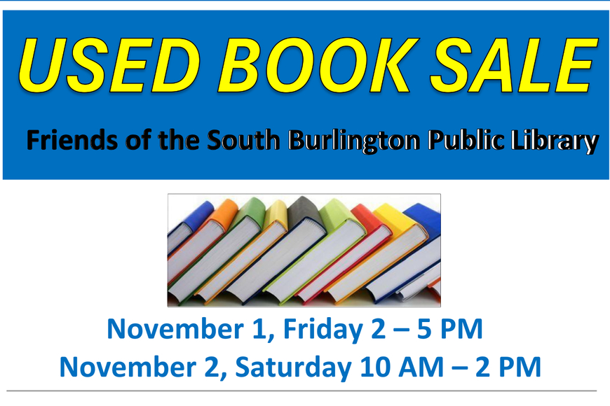 Used books sale with dates and times