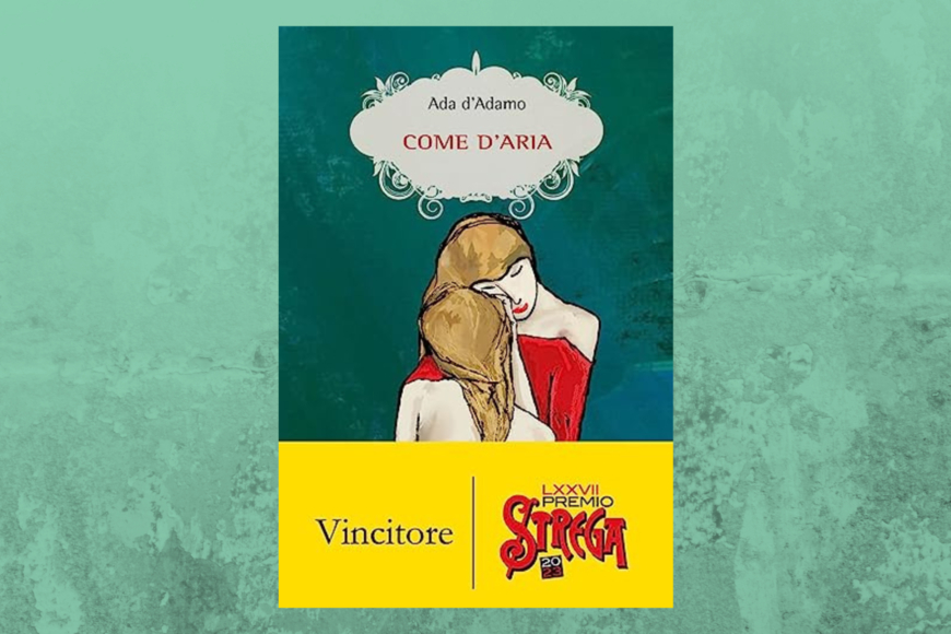 Book cover shows a colored drawing of a two people facing each other and possibly embracing. The person facing the viewer wears a bright red off-shoulder garment. The other figure is dressed in white or is not dressed. Both are blond..