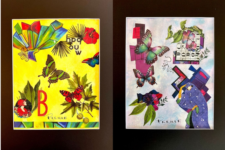 Colorful collages made by Recille Hamrell