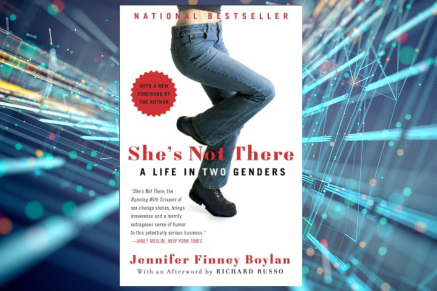 Book cover with the lower half of a person's body in jeans and hiking boots
