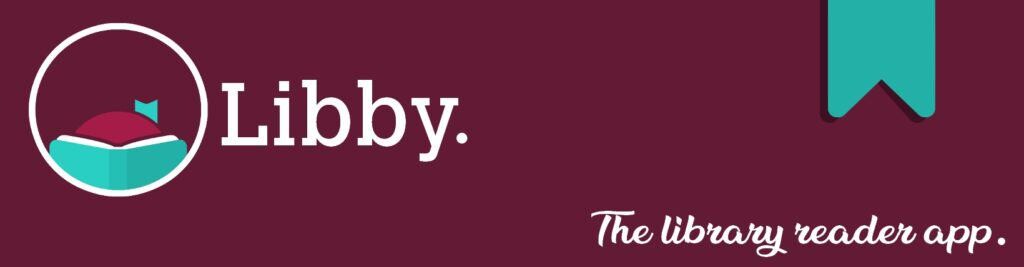 banner of the libby logo on a maroon background