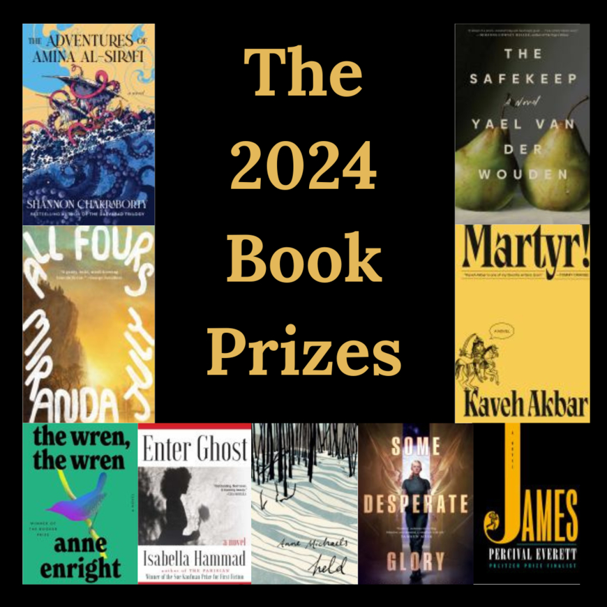 Text reading the 2024 Book Prizes, surrounded by pictures of several books