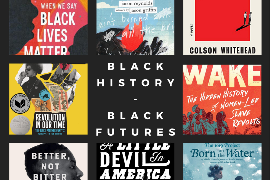 book covers with black history black futures text