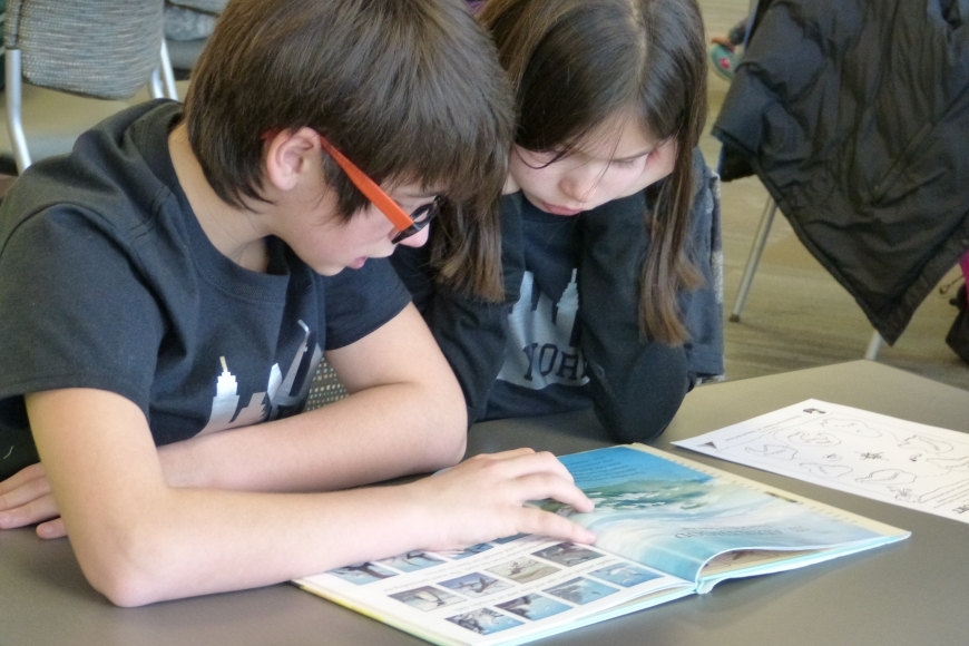 Kids reading together