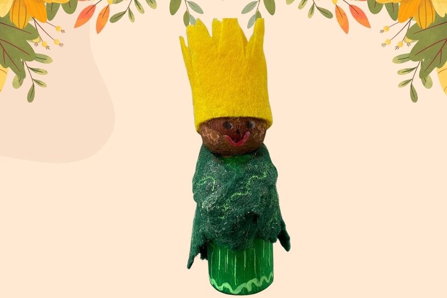Sunflower Peg Doll