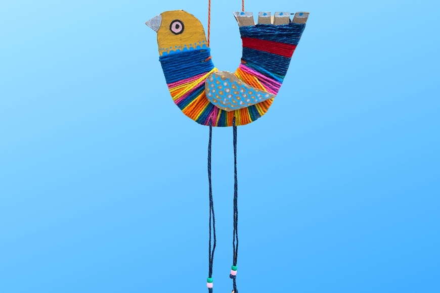 yarn wrapped bird