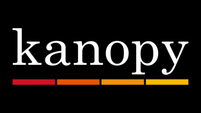 kanopy logo on black background